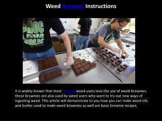 Weed Brownie Instructions