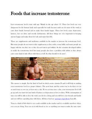 foods that increase testosterone