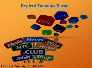 Buy High Qulity Expired Domains From Expired Domains Baron