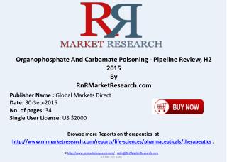 Organophosphate And Carbamate Poisoning Pipeline Review H2 2015