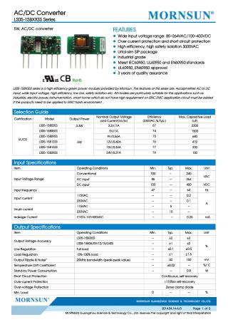 AC/DC Converter LS05-15BXXSS Series