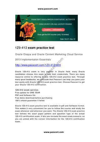 Oracle 1Z0-412 practice test