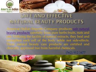 Safe and Effective Natural Beauty Products