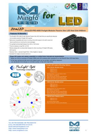 EtraLED PRO 4850 for Prolight Modular Passive LED Cooler Φ48mm