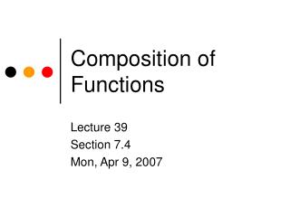 Composition of Functions