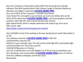 COVER GENIE PRO review and bonus