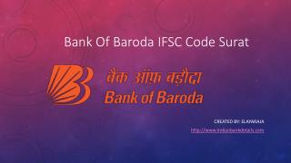 Bank Of Baroda IFSC Code Surat