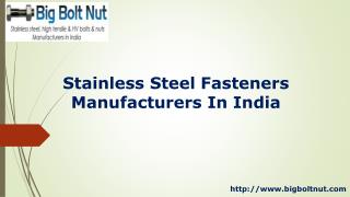 Stainless Steel Fasteners Manufacturers In India