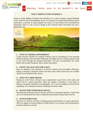 TOP 21 Things to do in Kerala