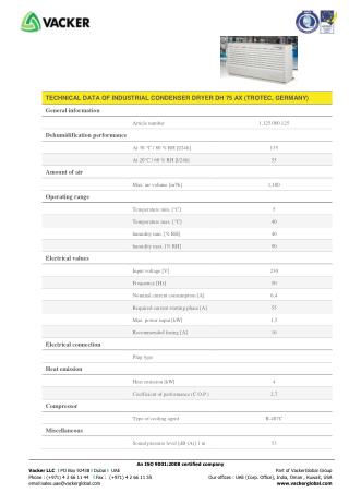 condensation-type-industrial-dryer-DH75AX-Vacker-UAE