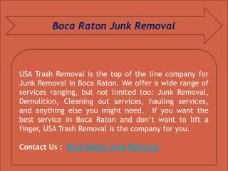 Boca Raton Junk Removal