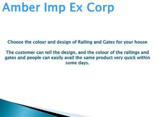 Colour and Design of Railing and Gates Toronto