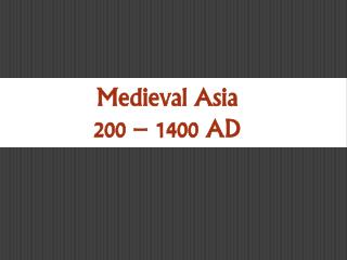 Mayer - World History - Medieval Asia