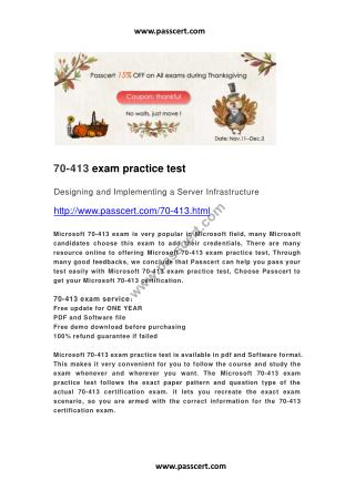 Microsoft 70-413 practice test