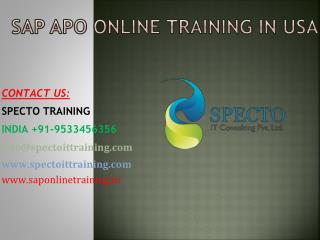 sap apo online training in sinagpore