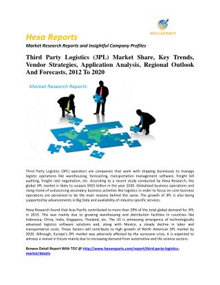 Third Party Logistics (3PL) Market Share, Key Trends, Vendor Strategies, Application Analysis, Regional Outlook And Fore