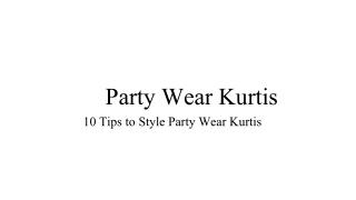 partywear Kurtis online