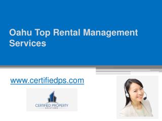 Oahu Top Rental Management Services by www.certifiedps.com
