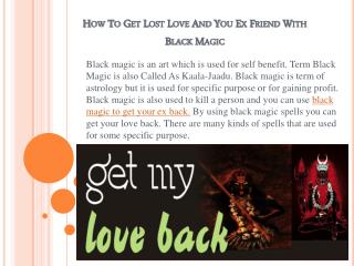 how to get lost love back with black magic