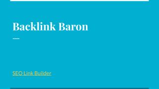 Cheap Link Building Services | Backlink Baron