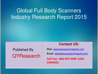 Global Full Body Scanners Market 2015 Industry Growth, Development and Analysis