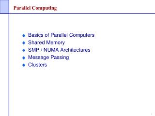 Parallel Computing