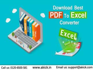 Download PDF To Excel Converter - Akick
