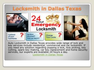 Locksmith in Dallas Texas