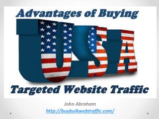 Advantages Of Buying USA Website Traffic