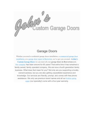 Garage Doors Beaverton