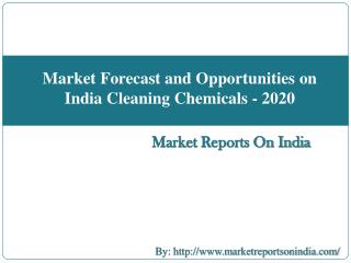 Market Forecast and Opportunities on India Cleaning Chemicals - 2020