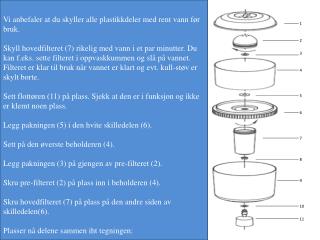 Monterings- og bruksanvisning - VBMF Vannbeholder med filter