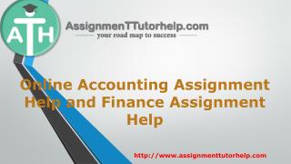 Online Accounting and Finance Assignment Help