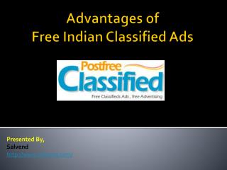 Advantages of Free Indian Classified Ads