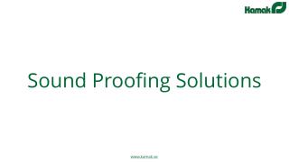 Sound Proofing Solutions