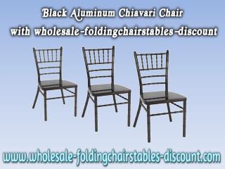 Black Aluminum Chiavari Chair with wholesale-foldingchairstables-discount