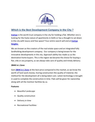 Dwarka L Zone- iramya.com