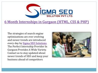 Php live project internship gurgaon with sigma seo solutions