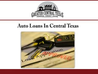 Auto Loans In Central Texas