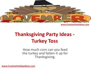 Thanksgiving Party Ideas - Turkey Toss