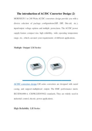 The introduction of AC/DC Converter Design (2)