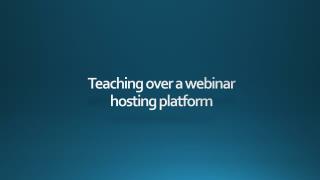 Teaching a webinar hosting platform