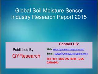 Global Soil Moisture Sensor Industry 2015 Market Study, Trends, Development, Growth, Overview, Insights and Outlook