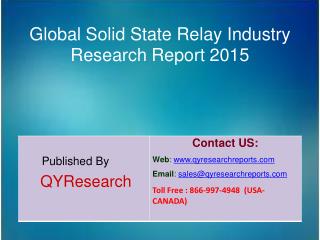 Global Solid State Relay Industry 2015 Market Outlook, Research, Insights, Shares, Growth, Analysis and Development