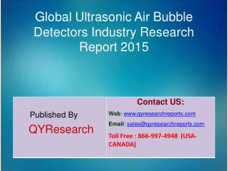Global Ultrasonic Air Bubble Detectors Industry 2015 Market Insights, Study, Forecasts, Outlook, Development, Growth, Ov
