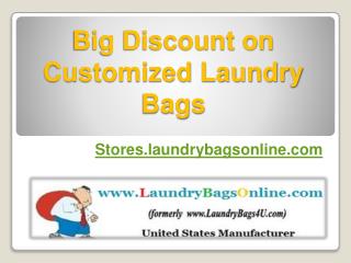 Big Discount on Customized Laundry Bags