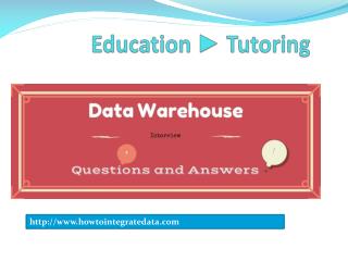 informatica data warehouse interview scenario based questions