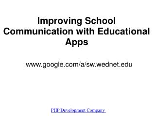 Free Apps for schools