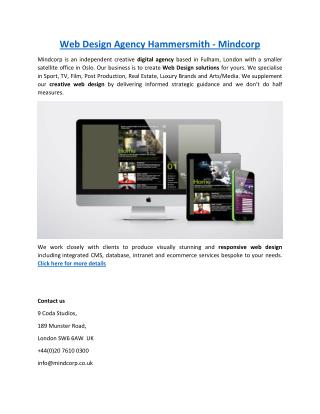 Web Design Agency Hammersmith - Mindcorp