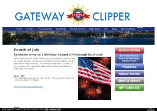 Celebrate America’s Birthday Aboard a Pittsburgh Riverboat!